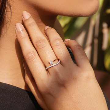 Wave Wrap Radiant Lab Grown Diamond Ring