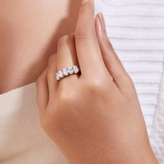 Oval Half Eternity Lab Grown Diamond Band