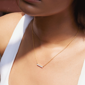 Flat Bar Lab Grown Diamond Necklace